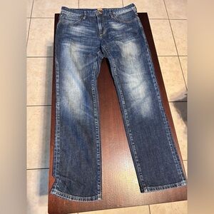 Boss Straight Leg Washed Blue Jeans